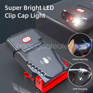 Rechargeable Clip on Hat Light Flashlight Headlamp for Fishing Camping Hand Work - Picture 1 of 15