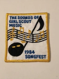 1984 The sounds of Girl Scout music Songfest patch - Picture 1 of 3