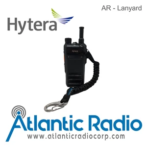 Atlantic Radio Two Way Radio Lanyard - Robust Coiled Webbing Lanyard - Black - Picture 1 of 4