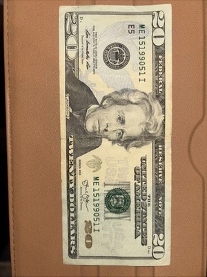 Birthday Note Fancy Serial Number 2013 20$bill Dollar Bill 1/5/1990 5/1/1990 - Image 1 of 4