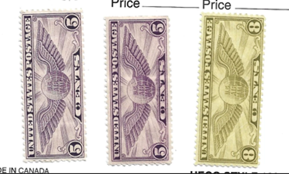 1930-32 Airmails: Winged Globe - C12 MNH/ C16 MVLH/C17 MNH - Image 1 of 1