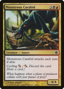 Monstrous Carabid 2x FOIL ARB MTG Alara Reborn Common MINT red black - Picture 1 of 1