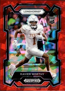 2024 Panini Prizm Draft Picks - Xavier Worthy #153 Red Ice Prizm (RC) - Picture 1 of 2