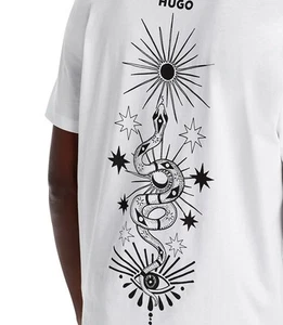 Camiseta HUGO Boss Dedico Cuello Redondo Manga Corta, Blanca, Talla M, NUEVA - Imagen 1 de 7