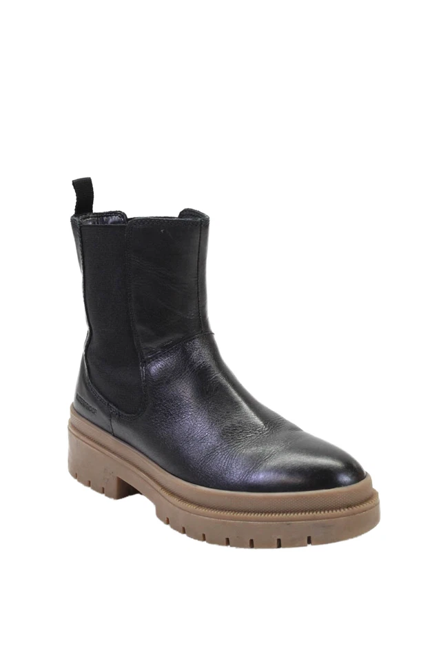 Botas Chelsea Cougar para mujer cuello redondo plataforma media pantorrilla negras talla 9 Foto 1 de 4