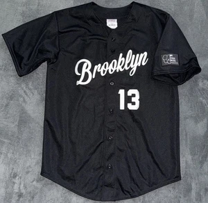 Rare KAWS x MTV 2013 VMA 13 Brooklyn Baseball Jersey EMBROIDERED Men's XL - Picture 1 of 9