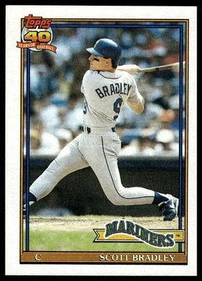 1991 Topps #38 Scott Bradley Seattle Mariners - Image 1 of 2