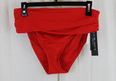 La Blanca Island Goddess Triangle Hipster Swimsuit Bottom Red Size 8 - Image 1 of 3