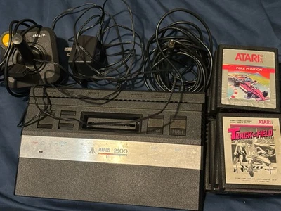 Atari 2600 Jr Lot W/ 8 Games Including Track & Field Tested Read Desc - Image 1 of 4