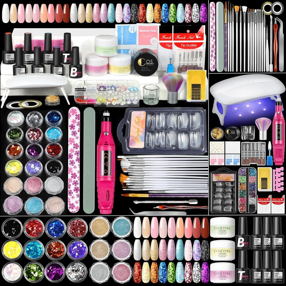 Kit de uñas acrílicas para principiantes con todo 3 piezas acrílico profesional en polvo  Foto 1 de 4