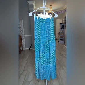 SHEIN Blue Patterned Women's Maxi Skirt Size Small - Picture 1 of 1