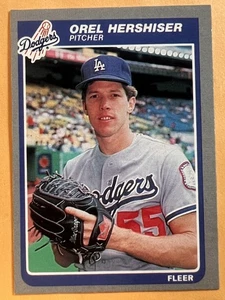 ⚾  1985 Fleer #371 Orel Hershiser Dodgers NM+ Rookie Card RC ⚾ - Picture 1 of 2