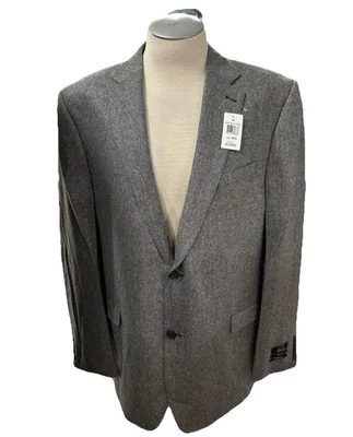 Blazer de cachemir SAKS FIVE AVENUE 48 L calce ajustado para hombre traje chaqueta gris precio de venta sugerido por el fabricante $1195 Foto 1 de 4
