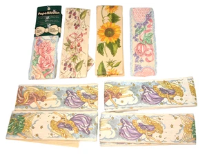 Paper Crinkle Ribbon Lot Christmas Angels Valentines Roses Hearts Strawberry Vtg - Picture 1 of 5