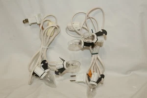 C7 LIGHT SETS 3 SOCKETS WITH LIGHT BULBS SET OF 2 FOR DEPT 56 LEMAX BUILDINGS - Picture 1 of 1