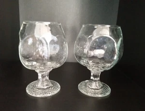 Juego de (2) Gafas Libbey Rock Sharpe CHIVALRY CLEAR Brandy Sniffer 5 1/4" de Alto - Imagen 1 de 3