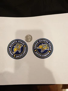 (2) South Dakota State Jackrabbits IRON ON PATCHES 2.5"X2.5" Nice - Picture 1 of 1