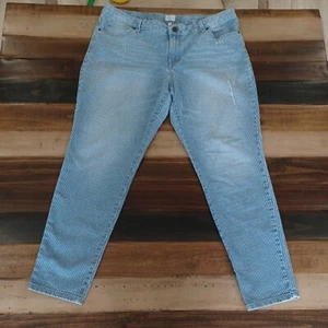 S & CO. Women's Size 18 Skinny Low Rise Blue White Stripe Denim Jeans EUC - Picture 1 of 12