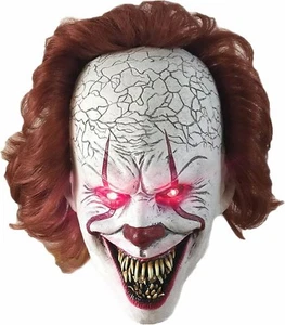 SK MISS Erwachsene Halloween Joker Stephen Horror LED Clown Maske - Bild 1 von 7