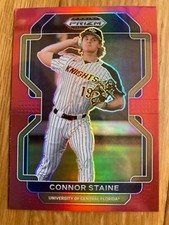 2022 Panini Prizm Draft Picks Connor Staine Red Prizm 