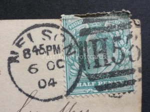 Lancashire: c1904 Nelson DUPLEX (H53) Postmark - Picture 1 of 3