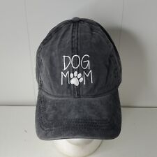 Embroidered Dog MOM Paw Print Strapback Hat Baseball Cap Black David & Young