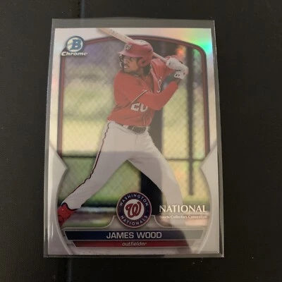2023 Topps National Wrapper Redemption Bowman Chrome Card James Wood Nationals - Image 1 of 2