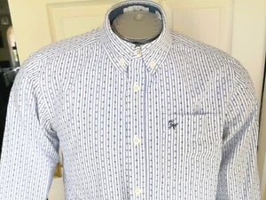 Camisa a rayas azul claro Chevignon Francia 100 % algodón de calidad talla S S SmDyDsp - Imagen 1 de 12