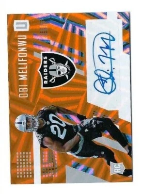 Obi Melifonwu 2017 Panini Unparalleled Orange Wedges Auto #214 /49 Raiders RC - Image 1 of 2