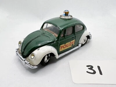 CORGI TOY # 492 VW VOLKSWAGEN 1200 BEETLE EURO POLICE POLIZEI DIECAST CAR VGC - Image 1 of 4