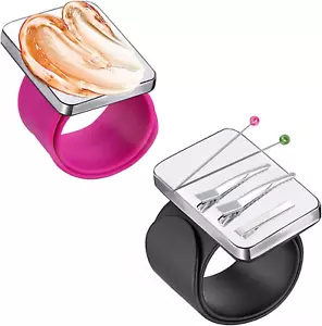 Extension Size Magnetic Pin Holder Wrist Band, 2 Pieces Silicone Wrist Magnetic - Picture 1 of 6