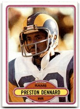 1980 Topps Preston Dennard Football Cards #162
