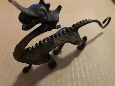 Escultura china de bronce Puxiu Pi Xiu Unicornio Bestia Foto 1 de 3