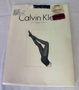 Vintage Womens Calvin Klein Control Top Black Pantyhose Tights Nylons Size B2 - Picture 1 of 5