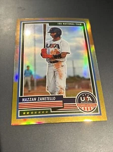 Nazzan Zanetello GOLD SILVER BRONZE Border Refractor USA 2023 Panini Prospect - Picture 1 of 3