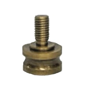 ANTIQUE BRASS FINIAL REDUCER :3/8" THREADED HOLE/ 1/4"-27 FINIAL THREAD TV-535AB - Picture 1 of 2