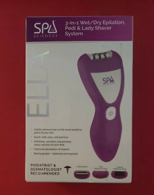 Sistema de afeitadora Ella SPA SCIENCES 3 en 1 depilación húmeda/seca, Pedi y Lady  Foto 1 de 4