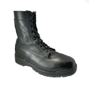 Belleville Mens 360ST Black Leather Vibram Sole Combat Boots Steel Toe Sz 9 XW - Picture 1 of 6