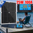 25 Watts Solar Panel Kit 100A 12V Battery Charger W/ Controller Caravan Boat Us