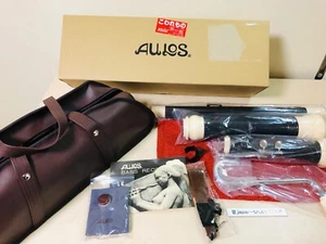 AULOS Symphony Bass Recorder 533B (E) Baroque Type Soft Case *New* EXPRESS Japan - Picture 1 of 19