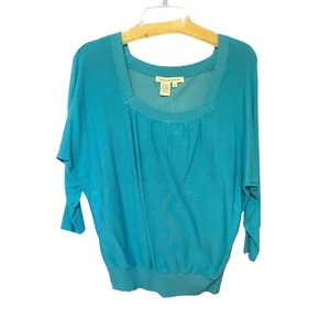 Maglione Hanna & Gracie turchese con maniche Dolman donna piccolo nuovo con etichetta - Foto 1 di 7