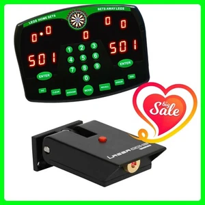 Darts Deluxe Electronic Dart Scorer with Winmau Laser Oche for Darts Throw Line - Picture 1 of 5