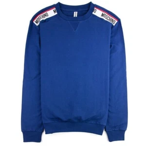 Moschino Tape Logo Sweatshirt in Navy Blue Size XL RRP £175 - Picture 1 of 2