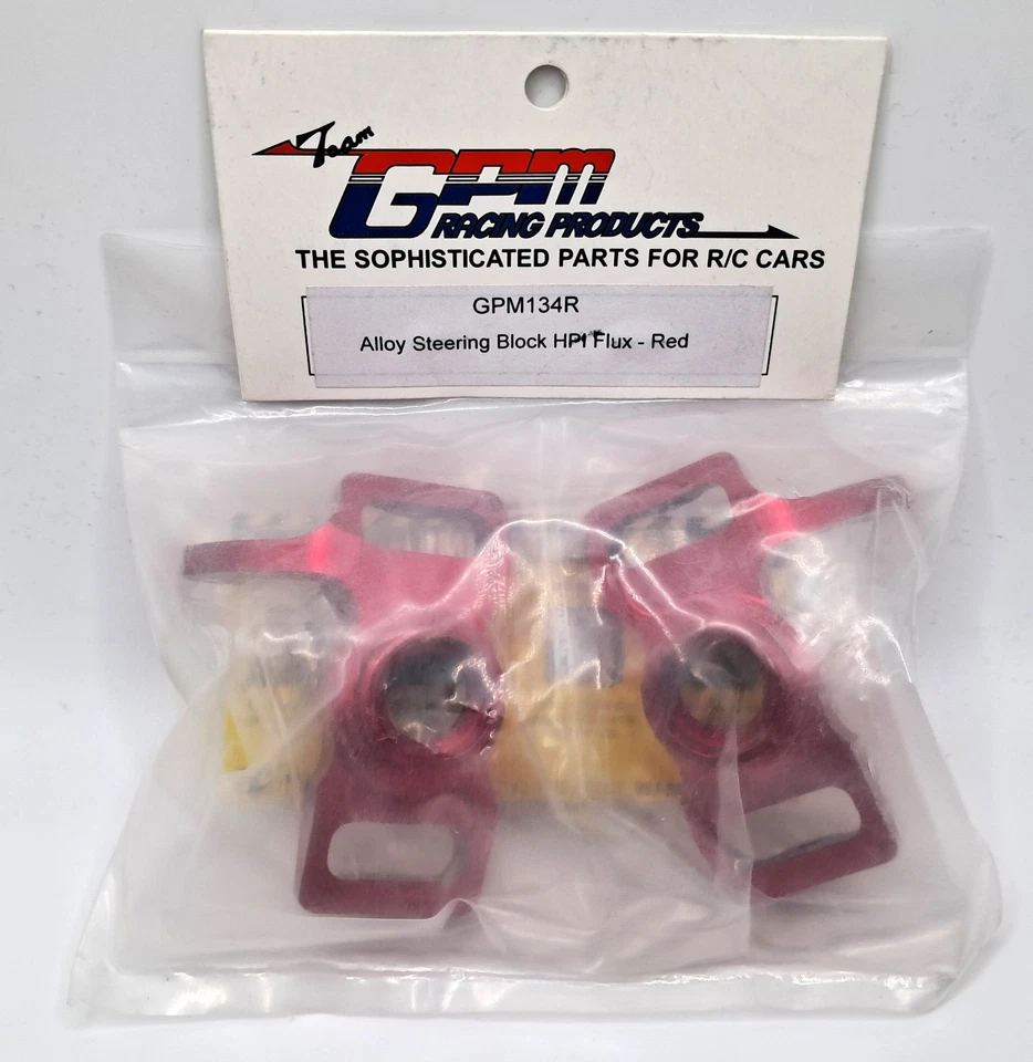 GPM Aluminum Red Steering Blocks for HPI Flux 1/8 , Savage - Image 1 of 1