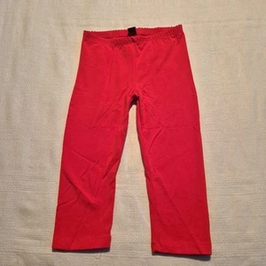 Tea Collection girls size 6 orange with a hint of red cropped leggings EUC - Picture 1 of 3