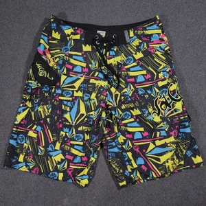 Volcom Vintage Badehose Herren 34 Y2K Bunt Spell Out Street Graffiti Style - Bild 1 von 10