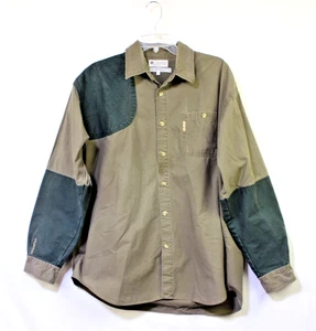 Vintage Columbia Briarshun Shooting Shirt Mens Size L Brown Gray Hunting - Picture 1 of 8