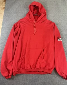 Felpa vintage Marlboro con cappuccio uomo grande rossa country store made in USA bella - Foto 1 di 18