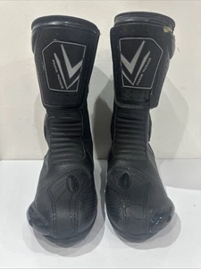 STIVALI MOTO PISTA FRANK THOMAS PS022 SPORT RACING NERI DANNEGGIATI - Foto 1 di 21
