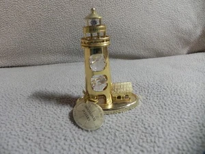 Crystal Temptations 24K Gold Plated Lighthouse w/ Austrian Crystals C - Picture 1 of 5